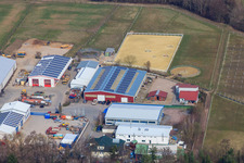 Am Gäxwald industrial park with transparent packaging Weber GmbH, REGAB GmbH civil engineering and Feinwerk precision and measuring technology GmbH & Co. KG in Herxheim bei Landau in the state Rhineland-Palatinate, Germany