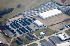 Oblique view of Former Salm barracks in Philippsburg in the state Baden-Wuerttemberg, Germany