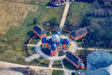 Hermitage Waghäusel in Waghäusel in the state Baden-Wuerttemberg, Germany viewn from the air