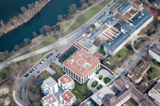 Aerial view of Ethianum in the district Bergheim in Heidelberg in the state Baden-Wuerttemberg, Germany