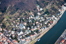 Aerial photograpy of Philosopher's Walk in the district Neuenheim in Heidelberg in the state Baden-Wuerttemberg, Germany