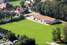 Football field of Sportfreunde Germania Winden eV in Winden in the state Rhineland-Palatinate, Germany