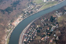 Aerial view of SAS Institute in the district Ziegelhausen in Heidelberg in the state Baden-Wuerttemberg, Germany