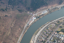 Aerial view of District Ziegelhausen in Heidelberg in the state Baden-Wuerttemberg, Germany