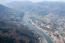 District Ziegelhausen in Heidelberg in the state Baden-Wuerttemberg, Germany out of the air