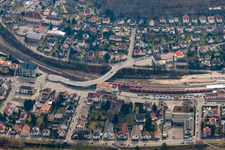Oblique view of Neckargemünd in the state Baden-Wuerttemberg, Germany
