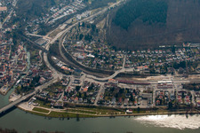 Neckargemünd in the state Baden-Wuerttemberg, Germany from above
