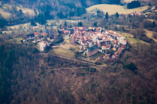 From the northeast in the district Dilsberg in Neckargemünd in the state Baden-Wuerttemberg, Germany