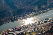 Neckarhäuserhof, ferry across the Neckar to Neckarhausen in the district Neckarhausen in Neckarsteinach in the state Hesse, Germany