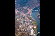 In the Neckar loop in Hirschhorn in the state Hesse, Germany