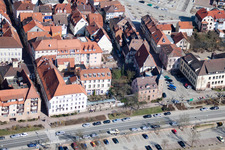Complex of the hotel building Hotel Krone-Post in Eberbach in the state Baden-Wurttemberg