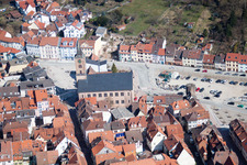 Church building in of Church Eberbach in Old Town- center of downtown in Eberbach in the state Baden-Wurttemberg