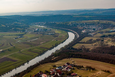 Place on the Neckar opposite the Neckarwestheim nuclear power plant in Binau in the state Baden-Wuerttemberg, Germany