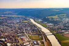 Neckar Bridge Obrigheim in Mosbach in the state Baden-Wuerttemberg, Germany