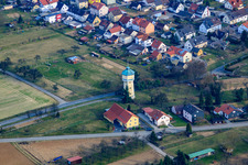 Water tower in Hüffenhardt in the state Baden-Wuerttemberg, Germany