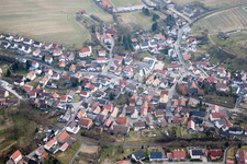 District Obergimpern in Bad Rappenau in the state Baden-Wuerttemberg, Germany from above