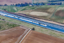 Construction site for road renewal on the A6 in Kirchardt in the state Baden-Wuerttemberg, Germany
