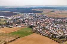 From the northwest in Kirchardt in the state Baden-Wuerttemberg, Germany