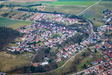 Aerial view of District Richen in Eppingen in the state Baden-Wuerttemberg, Germany