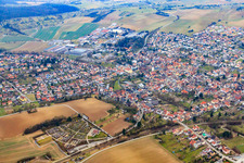 City view in the Kraichgau from the northeast in Sulzfeld in the state Baden-Wuerttemberg, Germany