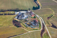 Aerial photograpy of Ravensburg Castle (Sulzfeld) in Sulzfeld in the state Baden-Wuerttemberg, Germany