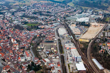 City center in Bretten in the state Baden-Wuerttemberg, Germany