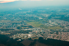 District Neureut in Karlsruhe in the state Baden-Wuerttemberg, Germany from a drone