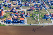 On the high trail in Kandel in the state Rhineland-Palatinate, Germany from the drone perspective