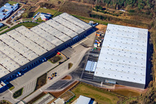 Horst industrial park, ZUFALL Logistics group and STS-Group in the district Minderslachen in Kandel in the state Rhineland-Palatinate, Germany from above