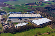 Horst industrial park, ZUFALL Logistics group and STS-Group in the district Minderslachen in Kandel in the state Rhineland-Palatinate, Germany out of the air