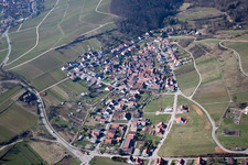 Aerial view of District Gleishorbach in Gleiszellen-Gleishorbach in the state Rhineland-Palatinate, Germany