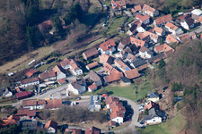 Aerial view of Village view in Darstein in the state Rhineland-Palatinate, Germany