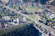 Aerial photograpy of Dahn in the state Rhineland-Palatinate, Germany