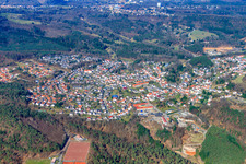 City view in the Palatinate Forest in Lemberg in the state Rhineland-Palatinate, Germany