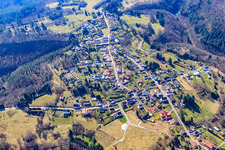Village view from the north in Hilst in the state Rhineland-Palatinate, Germany