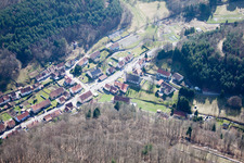 Hanviller in the state Moselle, France from above