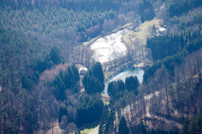 Fishpond at Neubach in Bitche in the state Moselle, France