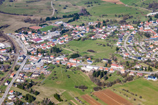 Oblique view of Petit-Réderching in the state Moselle, France