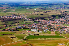 Aerial photograpy of Rohrbach-lès-Bitche in the state Moselle, France