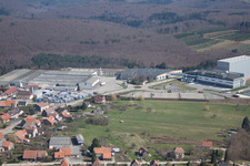 Bird's eye view of Petersbach in the state Bas-Rhin, France