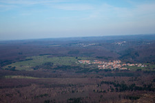 Phalsbourg in the state Moselle, France from the plane
