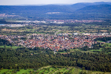 From the west in Ötigheim in the state Baden-Wuerttemberg, Germany