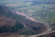 Saint-Jean-Saverne in the state Bas-Rhin, France from above