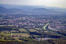 Aerial view of From the northwest in Rastatt in the state Baden-Wuerttemberg, Germany