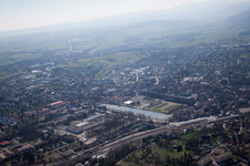 Drone recording of Saverne in the state Bas-Rhin, France