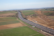 Aerial view of Gottesheim in the state Bas-Rhin, France