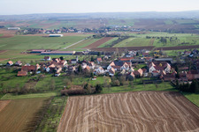 Zœbersdorf in the state Bas-Rhin, France out of the air