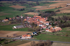 Oblique view of Issenhausen in the state Bas-Rhin, France