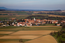 Bird's eye view of Issenhausen in the state Bas-Rhin, France