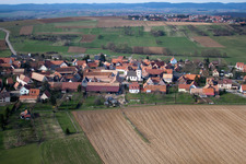 Aerial photograpy of Buswiller in the state Bas-Rhin, France